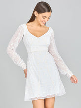 Load image into Gallery viewer, V-Neck, Long Sleeve Bridal Cocktail Dress