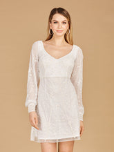 Load image into Gallery viewer, V-Neck, Long Sleeve Bridal Cocktail Dress