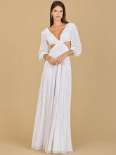 Load image into Gallery viewer, Long Sleeve Cut Out Wedding Dress