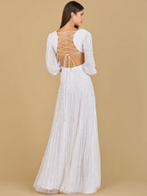 Load image into Gallery viewer, Long Sleeve Cut Out Wedding Dress