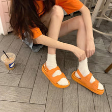 Load image into Gallery viewer, Women's Fairy-Style Flat Roman Sandals | Pointed Toe Beach Vacation Shoes | Genuine Leather Upper