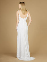 Load image into Gallery viewer, Bridal Beaded Gown with Slit
