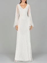 Load image into Gallery viewer, Cape Sleeve Beaded Bridal Gown