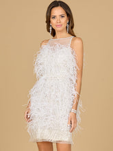 Load image into Gallery viewer, Bridal Cocktail Dress with Feathers