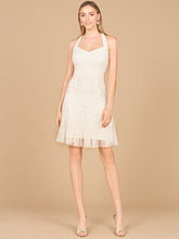 Load image into Gallery viewer, Beaded Halter Neck Bridal Midi Dress