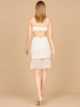 Load image into Gallery viewer, Beaded Cutout Bridal Midi Dress