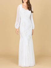 Load image into Gallery viewer, Long Sleeve Beaded Bridal Gown