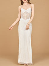Load image into Gallery viewer, Lara 51189 - Embellished Strapless Gown with Slit