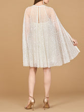 Load image into Gallery viewer, Beaded Bridal Cape Dress | 51192