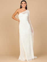 Load image into Gallery viewer, One Sleeve Beaded Bridal Gown
