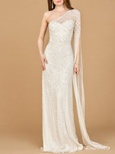 Load image into Gallery viewer, One Sleeve Beaded Bridal Gown