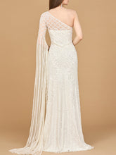 Load image into Gallery viewer, One Sleeve Beaded Bridal Gown