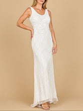 Load image into Gallery viewer, Lara 51200- Beaded Draped Cowl Back Wedding Gown