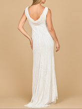 Load image into Gallery viewer, Lara 51200- Beaded Draped Cowl Back Wedding Gown