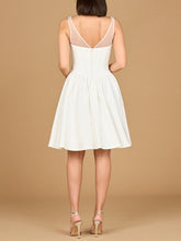 Load image into Gallery viewer, Illusion Neck Bridal Midi Dress
