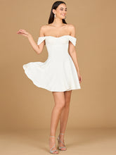 Load image into Gallery viewer, Off Shoulder, A-line Bridal Short Dress
