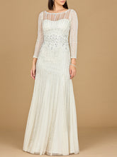 Load image into Gallery viewer, Lara Beaded High Neck Wedding Gown