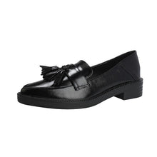 Load image into Gallery viewer, Women's Pointed-Toe Tassel Loafers - Slip-On Chunky Heel Shoes in Plus Sizes