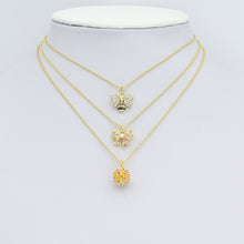 Load image into Gallery viewer, CZ Bee Bow Flower ball Charm Pendant,Sku#A497