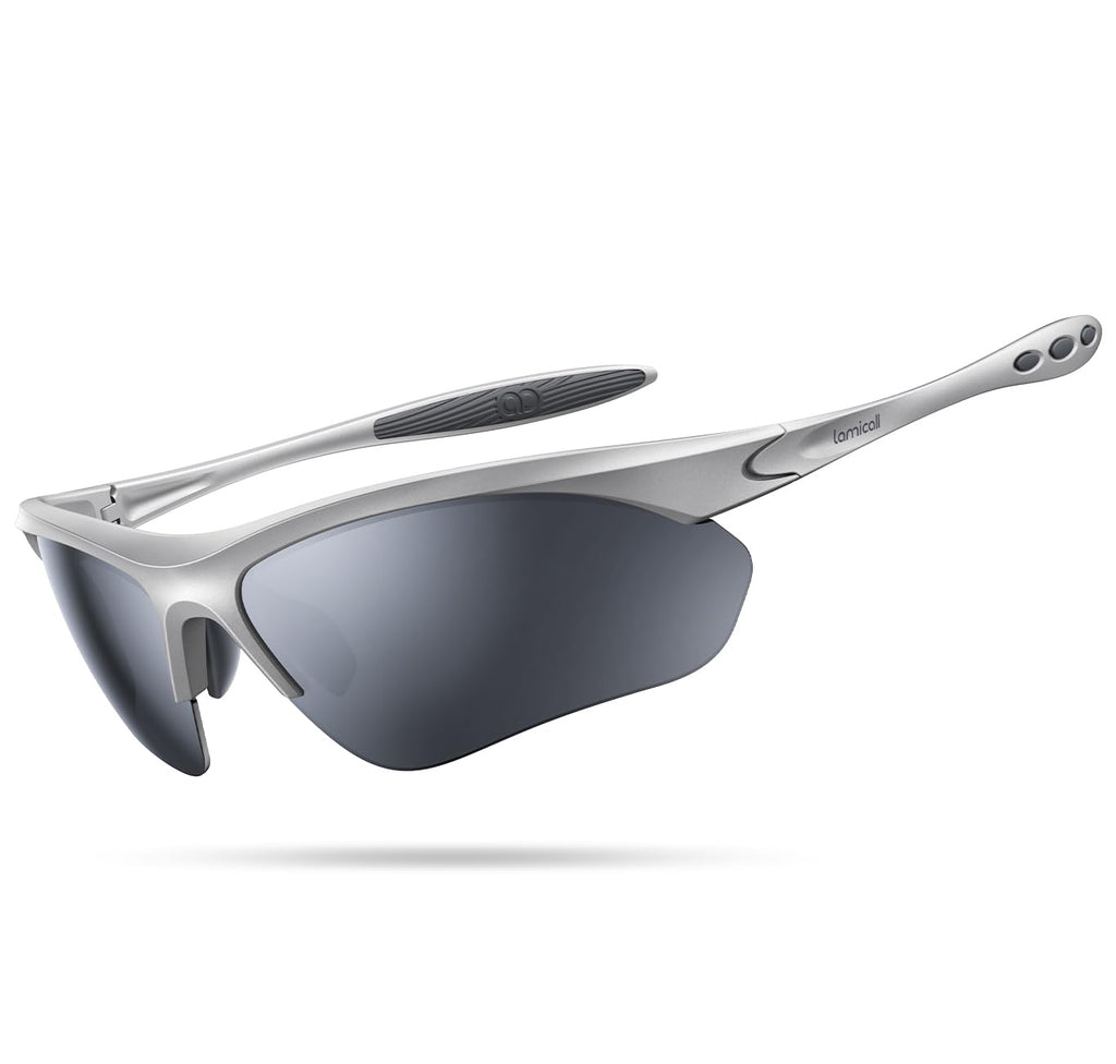 Lamicall 22g Polarized Sports Sunglasses for Men Women - UV400 Protection Sun Glasses for Running Cycling Baseball Driving