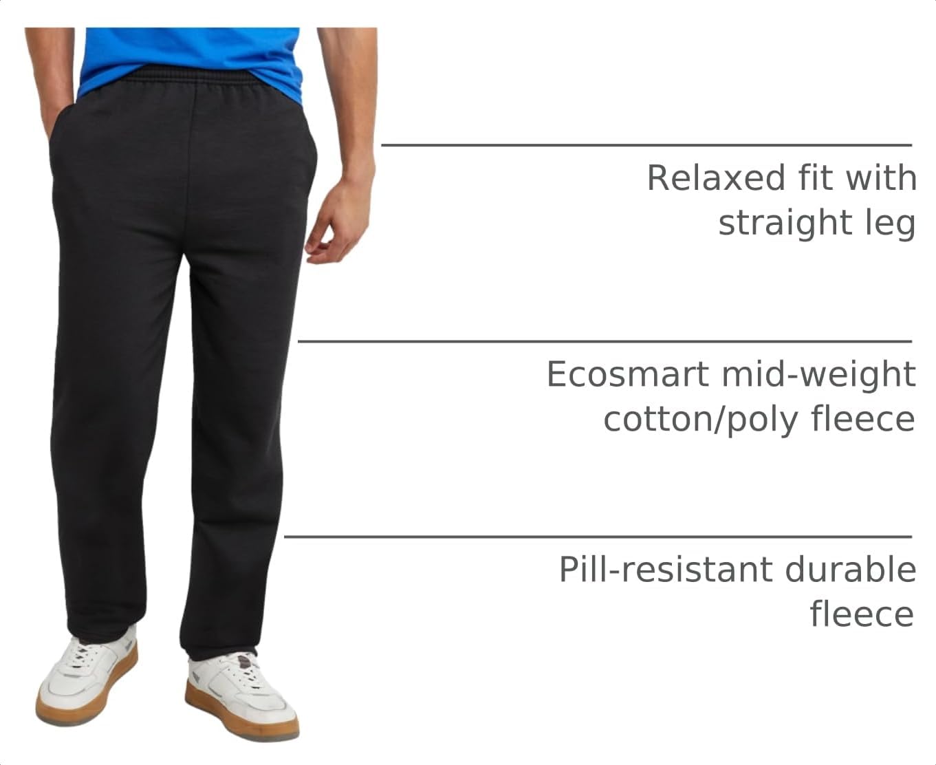 Hanes EcoSmart men's athletic lounge sweatpants