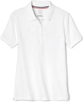 French Toast Women's Juniors' Short Sleeve Stretch Pique Polo Shirt