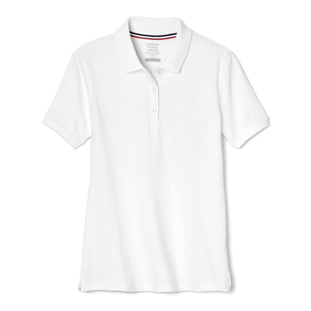 French Toast Women's Cotton Blend Stretch Pique Short Sleeve Polo Shirt
