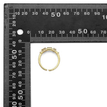 Load image into Gallery viewer, Gold Silver CZ Tube Shape Adjustable Ring, Sku#B374
