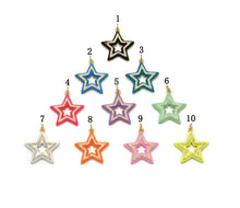 Load image into Gallery viewer, CZ Colorful Enamel Five Point Star Charm, Sku#F1509