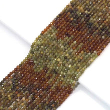 Load image into Gallery viewer, Genuine Green Brown Garnet Faceted Beads, 3mm, Sku#U1506