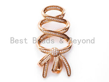 Load image into Gallery viewer, Large CZ Micro Pave Bow Pendant, sku#L171