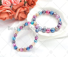 Load image into Gallery viewer, Mystic Multicolor Banded Agate Stretchy Bracelet