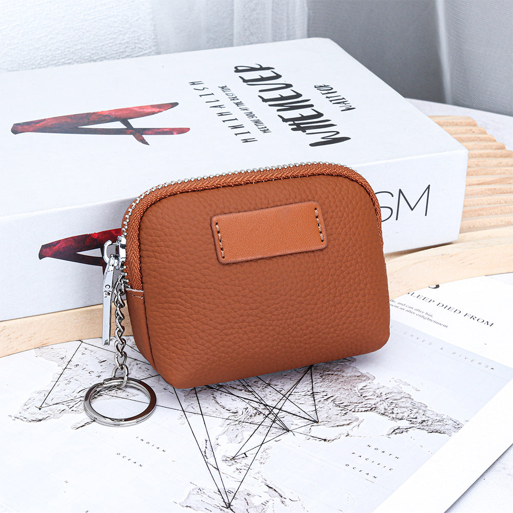 Mini Genuine Leather Wallet for Women – Slim Compact Bifold Card Holder