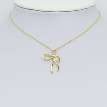 Load image into Gallery viewer, Clear CZ Gold Bowk not Charm Pendant, Sku#LK1021