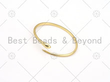 Load image into Gallery viewer, CZ Mirco Pave Snake Open Cuff Bracelet, X229