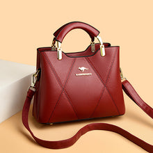 Load image into Gallery viewer, Women's High-Capacity Tote Bag &amp; Shoulder Bag – PU Leather Plaid Crossbody Handbag