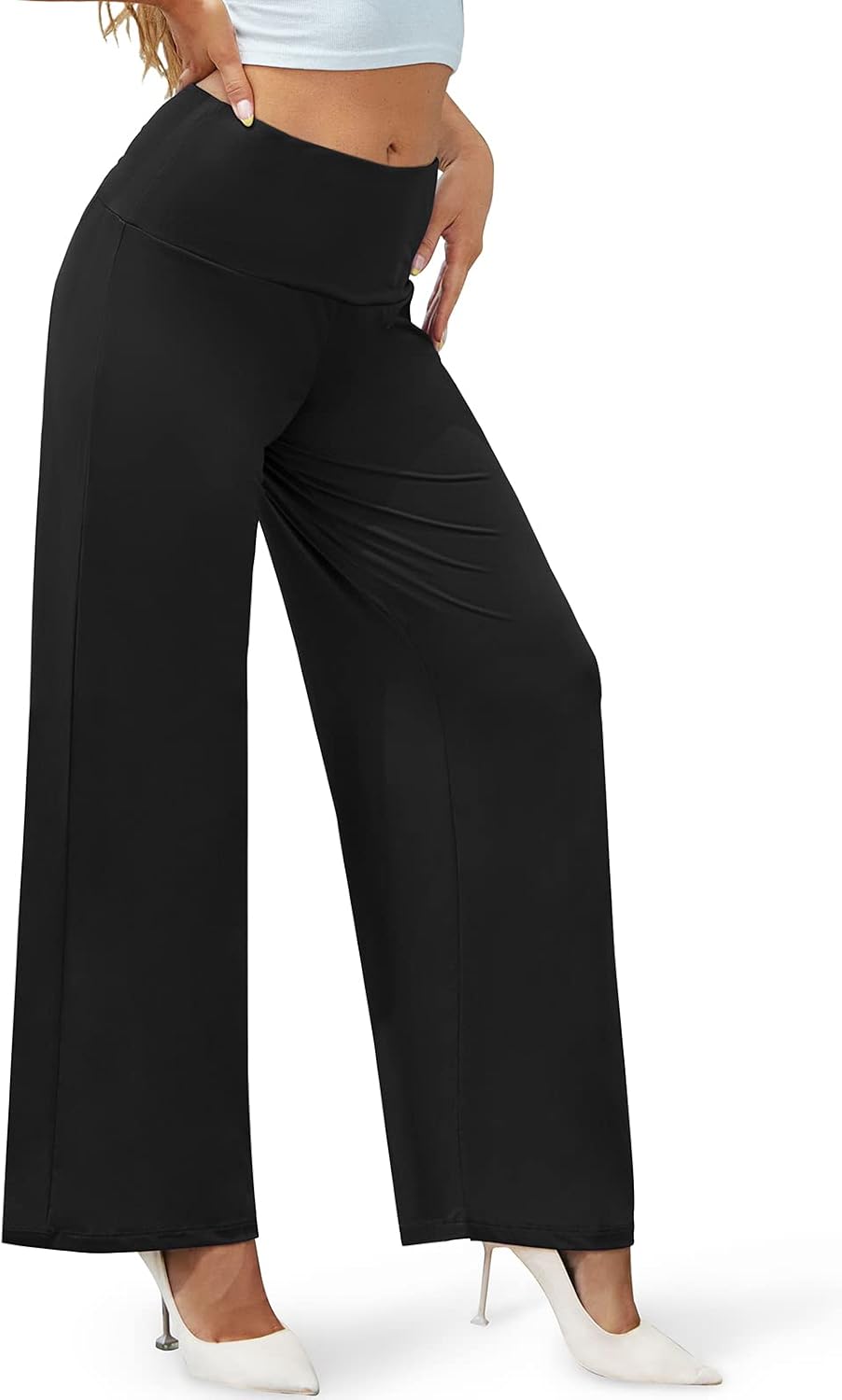 Arolina Palazzo Pants for Women Wide Leg Flowy Pants Casual Comfy High Waist Summer Pants