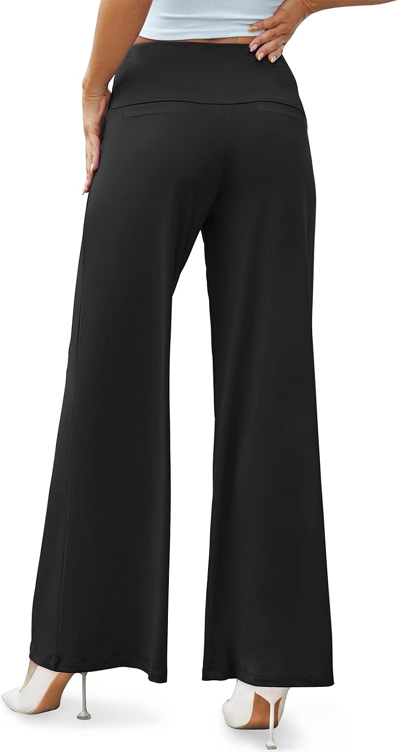 Arolina Palazzo Pants for Women Wide Leg Flowy Pants Casual Comfy High Waist Summer Pants