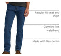 Wrangler Authentics Men's Regular Fit Comfort Flex Waist Jean