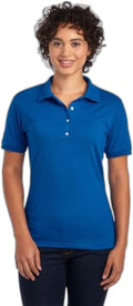 Jerzees Women's Dri Power Cotton Blend Short Sleeve Polo Shirts, Moisture Wicking for All Day Comfort