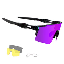 Load image into Gallery viewer, OULAIQI Cycling Sunglasses Polarized Sunglasses for Cycling Men Women with 1 Lens or 3 Interchangeable Lens Baseball Glasses
