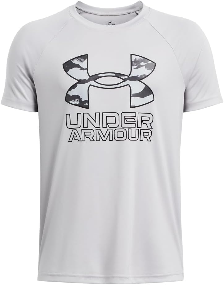 Under Armour Boys' Tech Hybrid Printed Fill Short-Sleeve T-Shirt