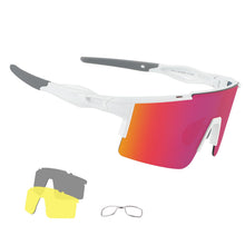 Load image into Gallery viewer, OULAIQI Cycling Sunglasses Polarized Sunglasses for Cycling Men Women with 1 Lens or 3 Interchangeable Lens Baseball Glasses