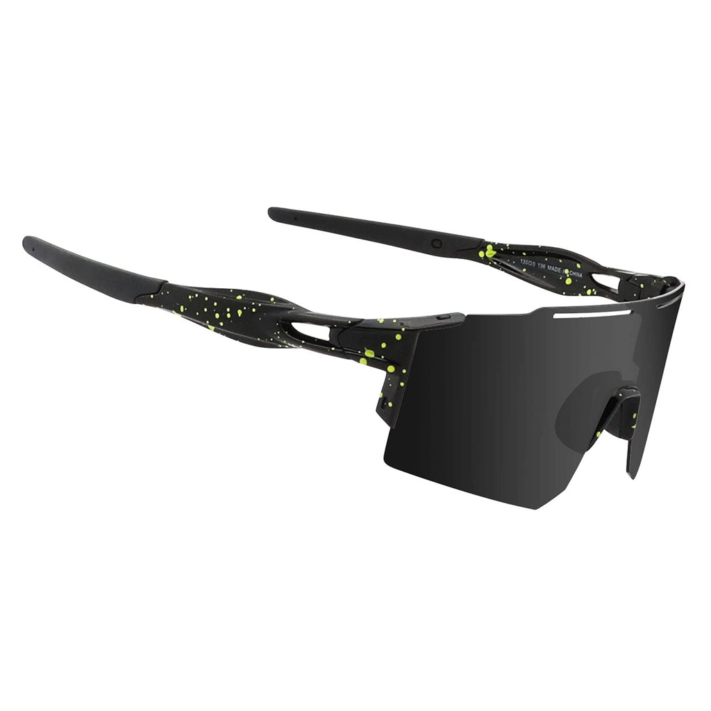 OULAIQI Cycling Sunglasses Polarized Sunglasses for Cycling Men Women with 1 Lens or 3 Interchangeable Lens Baseball Glasses