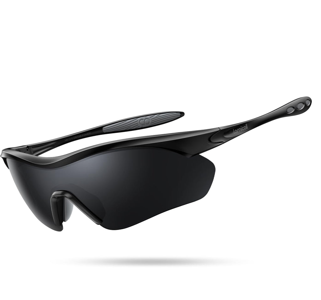 Lamicall 22g Polarized Sports Sunglasses - UV400 Protection Men Women Sun Glasses for Driving Running Cycling Baseball Golf