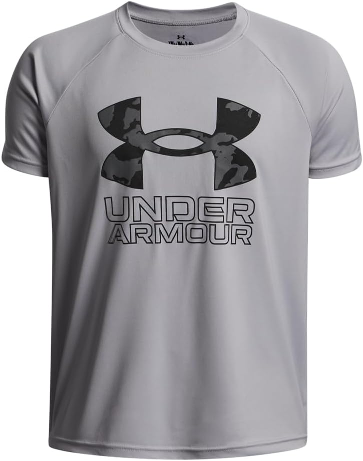 Under Armour Boys' Tech Hybrid Printed Fill Short-Sleeve T-Shirt