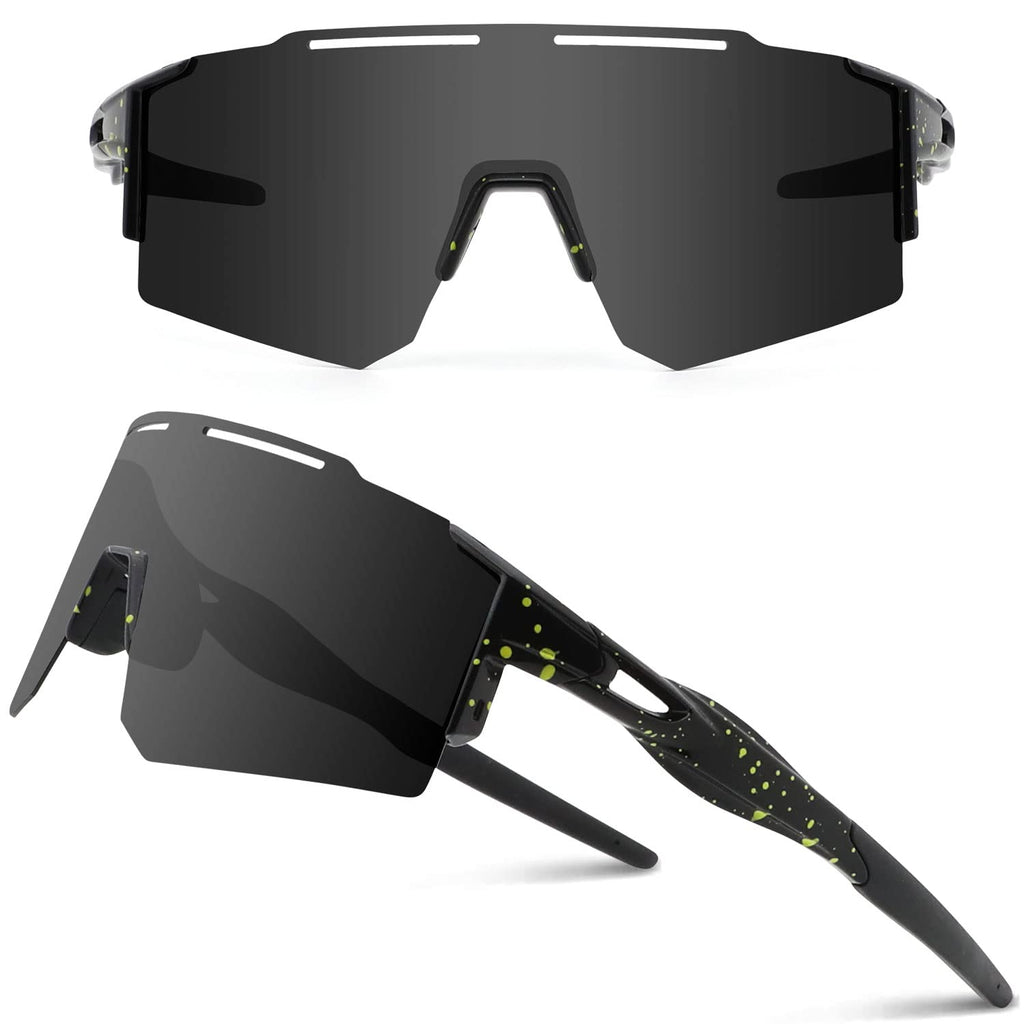 Ukoly Cycling Sunglasses for Men Women with 3 Interchangeable Lenses, Polarized Sports Sunglasses, Baseball Sunglasses