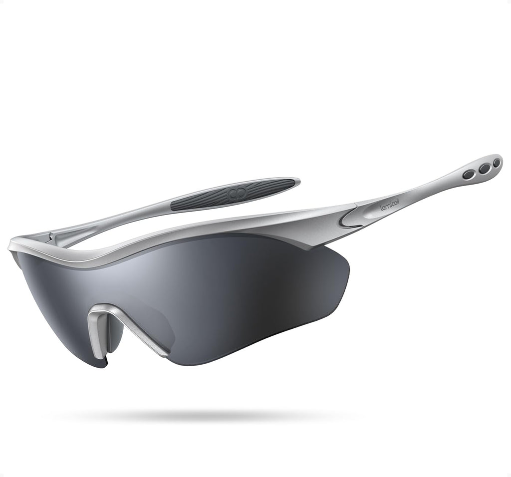 Lamicall 22g Polarized Sports Sunglasses - UV400 Protection Men Women Sun Glasses for Driving Running Cycling Baseball Golf