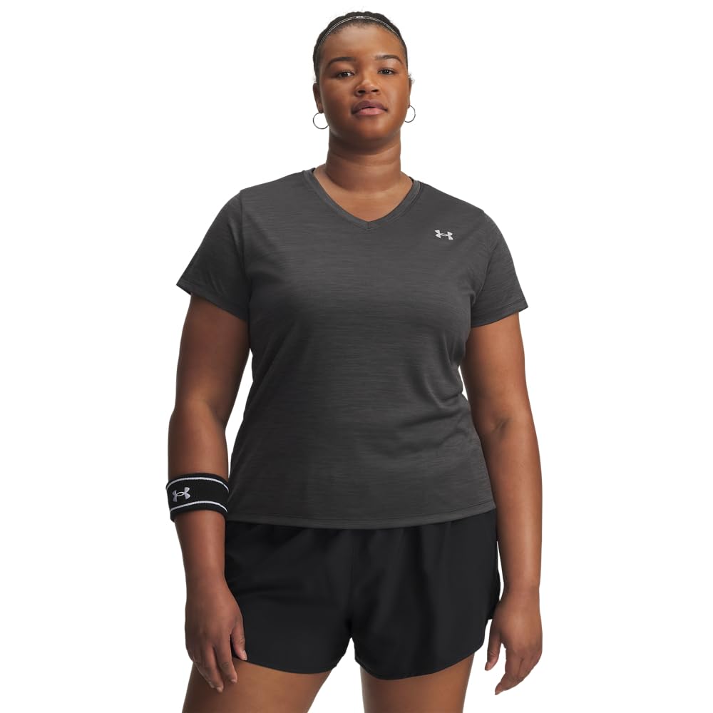 Under Armour Women's Velocity Twist Short Sleeve V Neck T Shirt