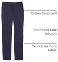 French Toast Boys' Adjustable Waist Relaxed Fit Twill Pant